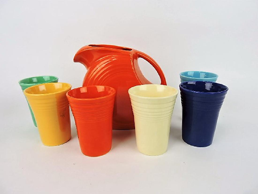 Fiesta 7 piece water set- red disk water pitcher (1 of 1)