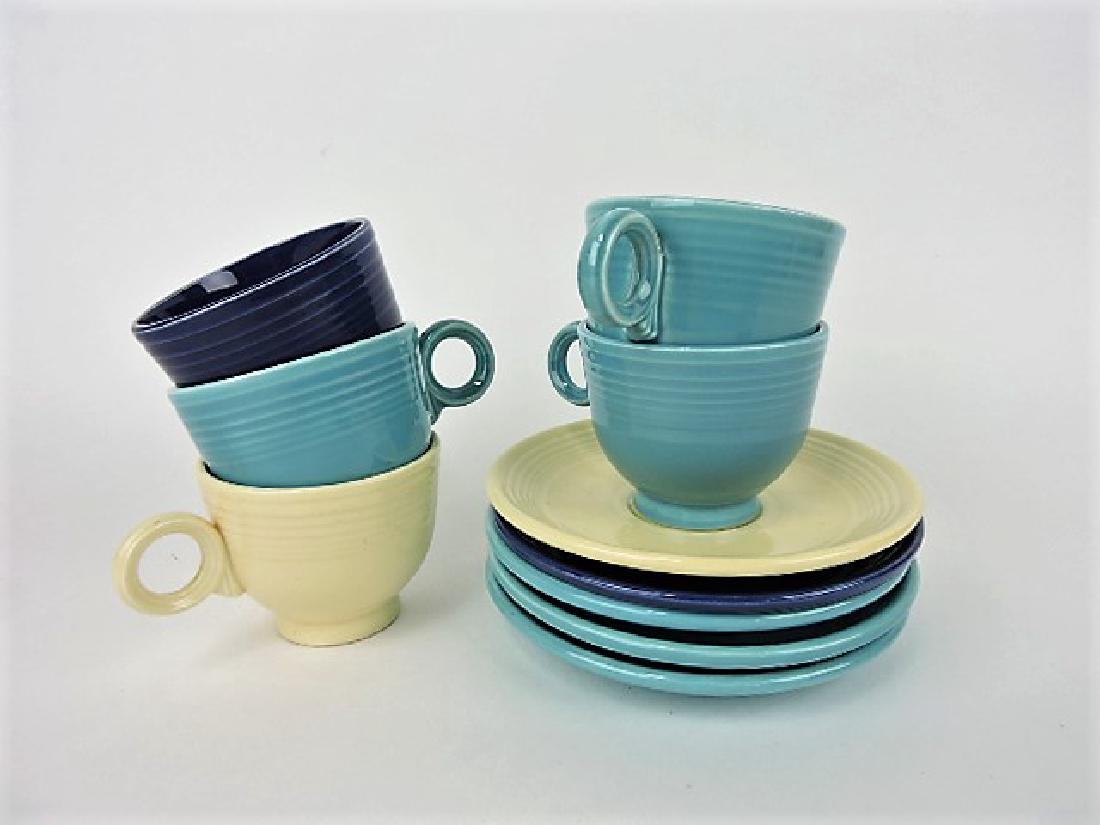 Fiesta cup & saucer group, 5 mixed colors (1 of 1)