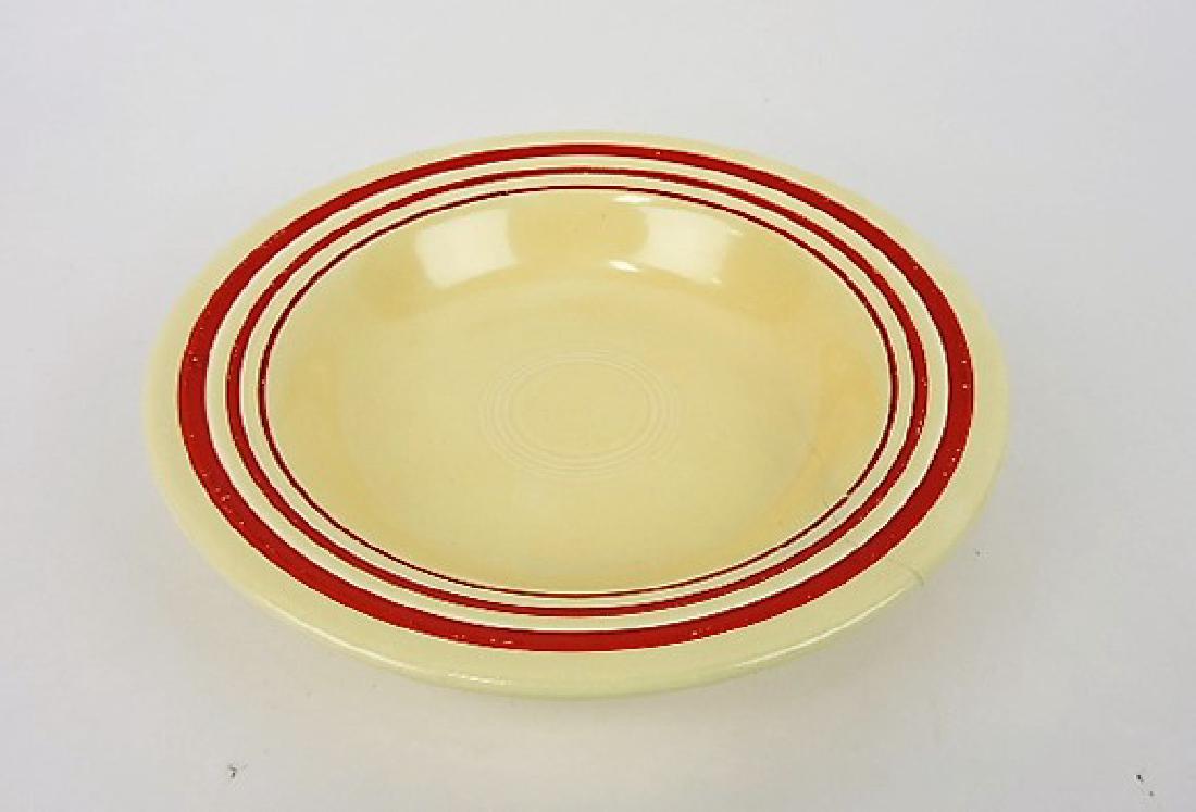 Fiesta deep plate, RARE, ivory with red stripe, (1 of 1)