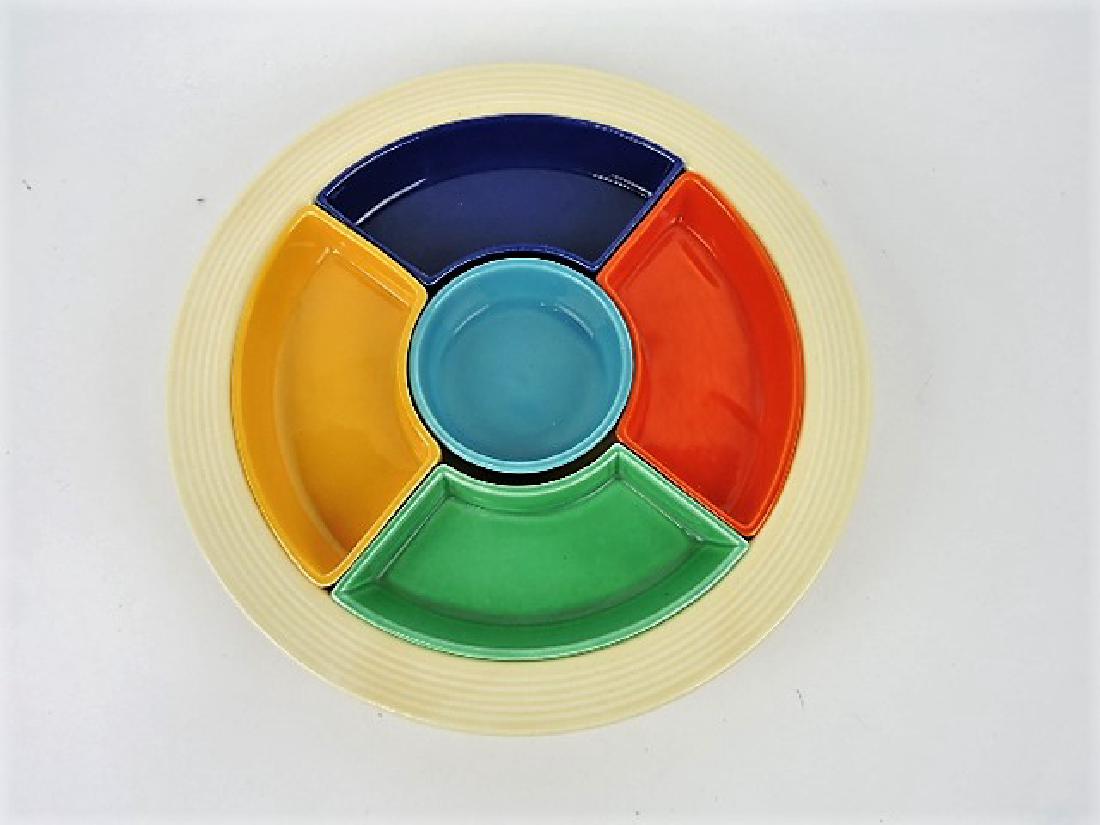 Fiesta relish tray, ivory tray, all 6 colors, (1 of 1)