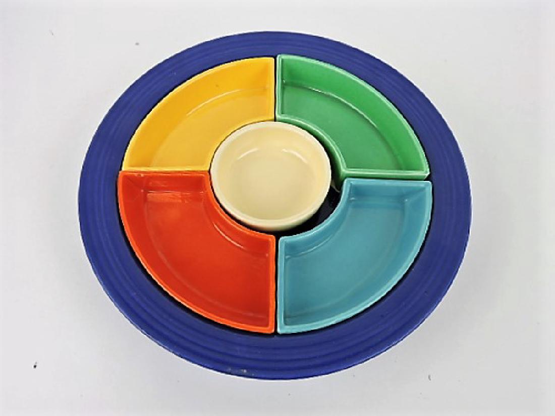 Fiesta relish tray, cobalt tray, all 6 colors, (1 of 1)
