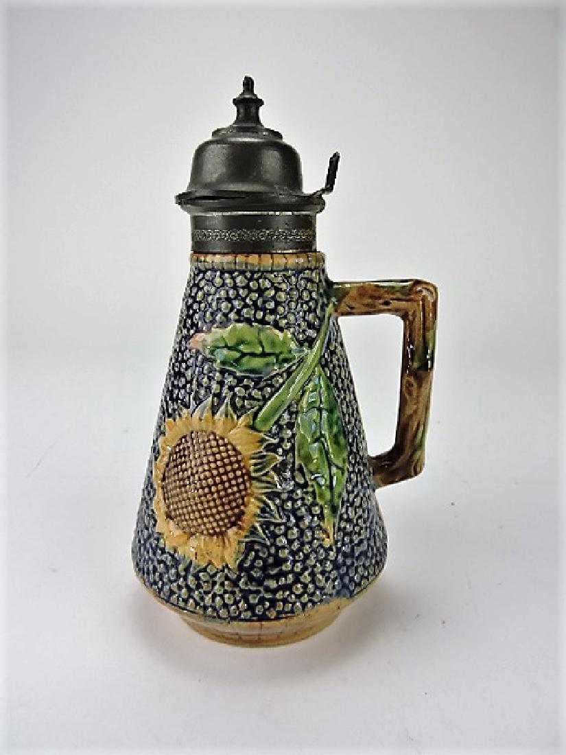 Etruscan majolica cobalt sunflower syrup: .