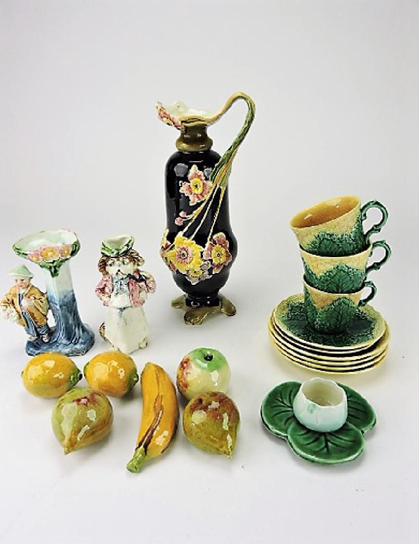 Majolica lot of assorted items, various condition (1 of 1)