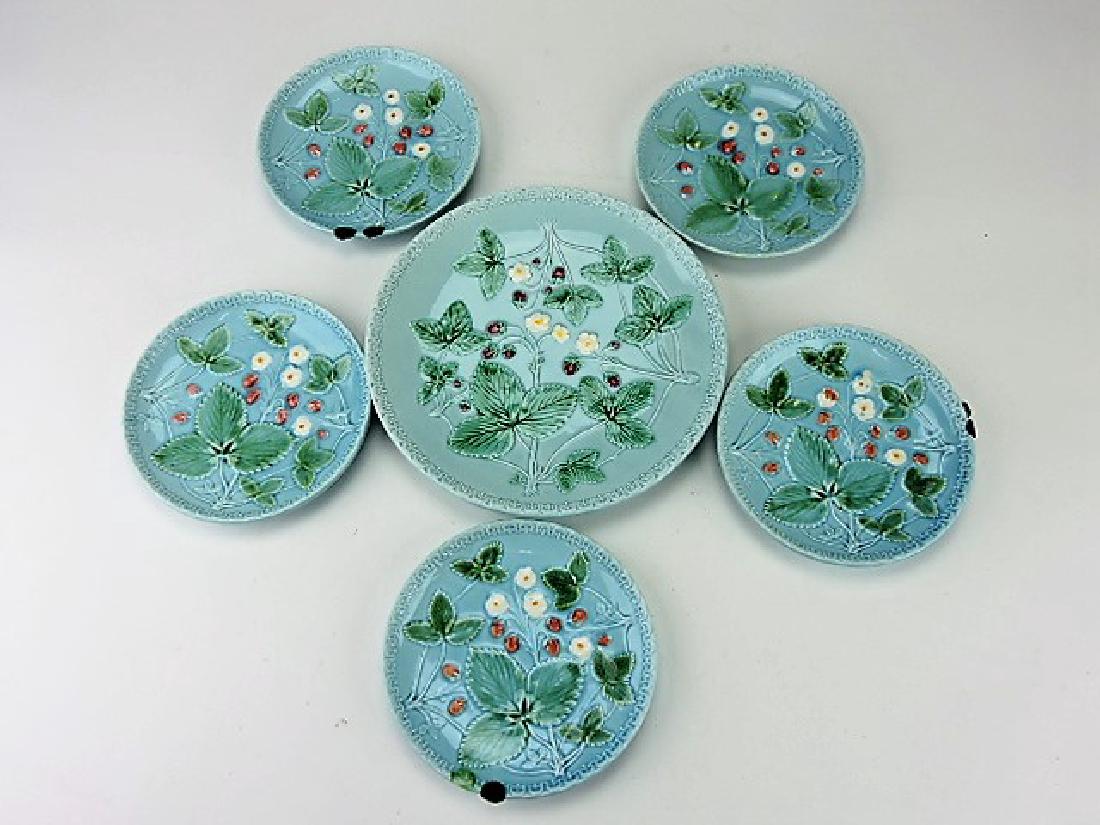 German majolica 6 pc dessert set (1 of 1)