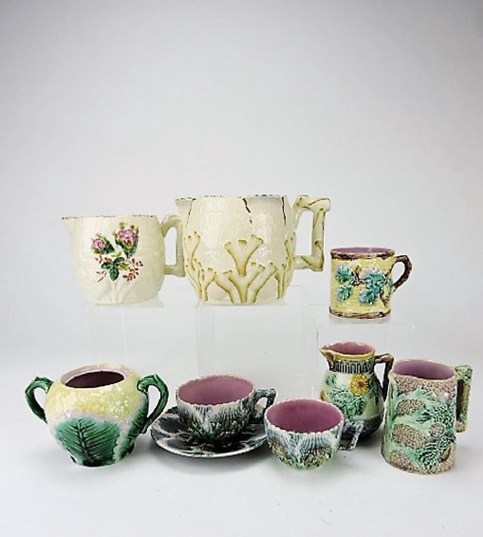 Etruscan majolica lot of 8 assorted items (1 of 1)