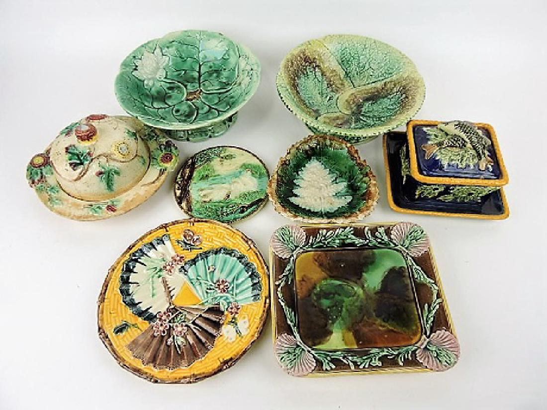 Majolica lot of 8 assorted items (1 of 1)