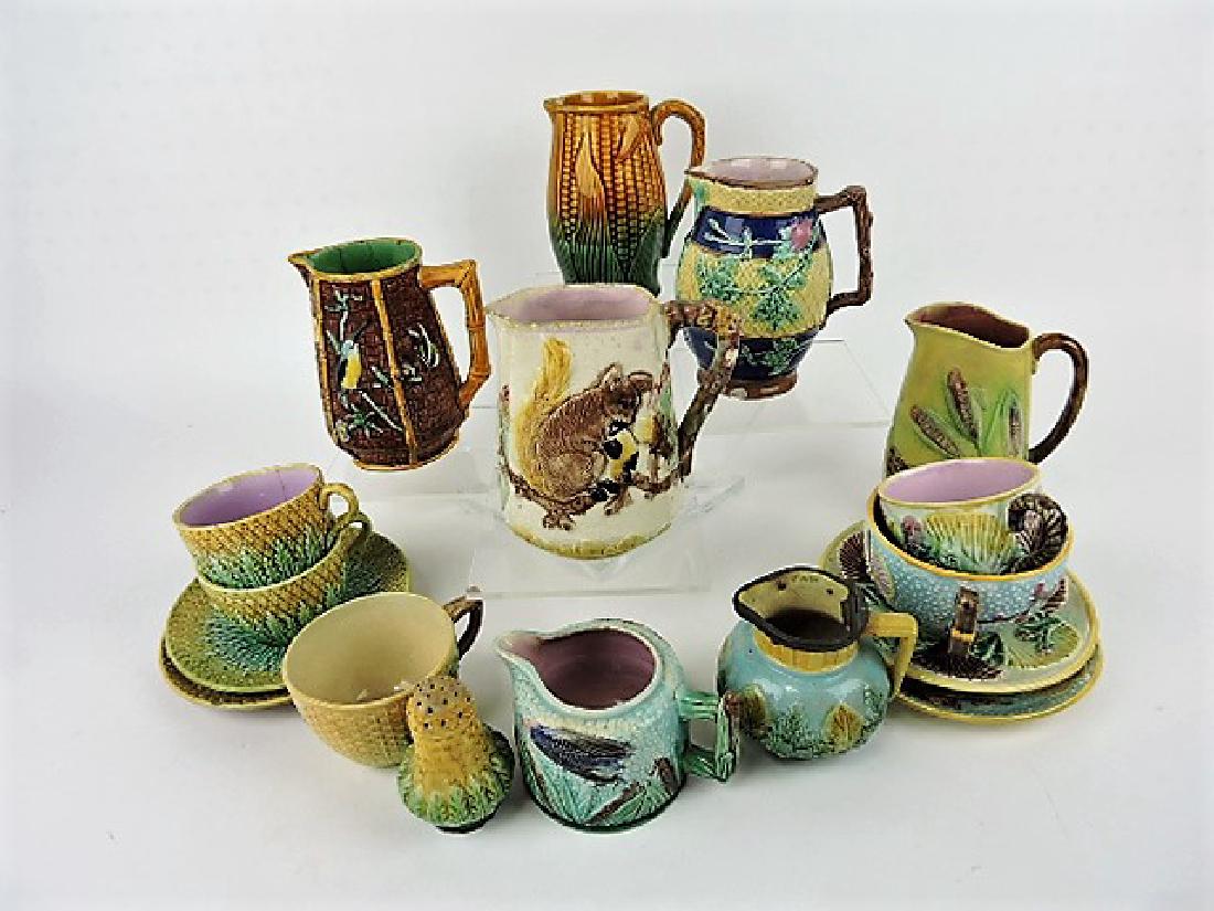 Majolica lot of 13 assorted items (1 of 1)
