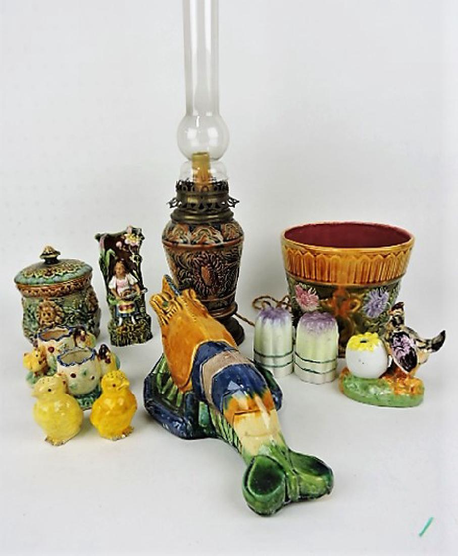 Majolica and non majolica lot of 10 assorted items (1 of 1)