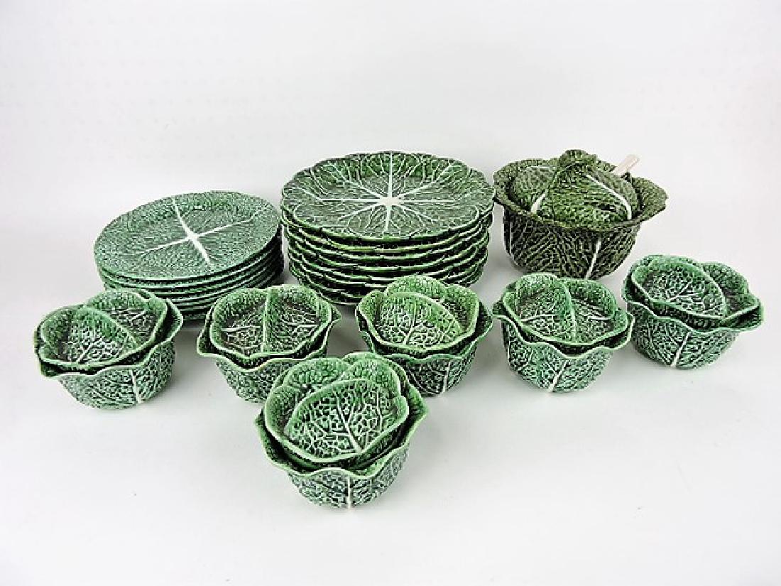 Majolica lettuce leaf set of 22 pcs, contemporary (1 of 1)