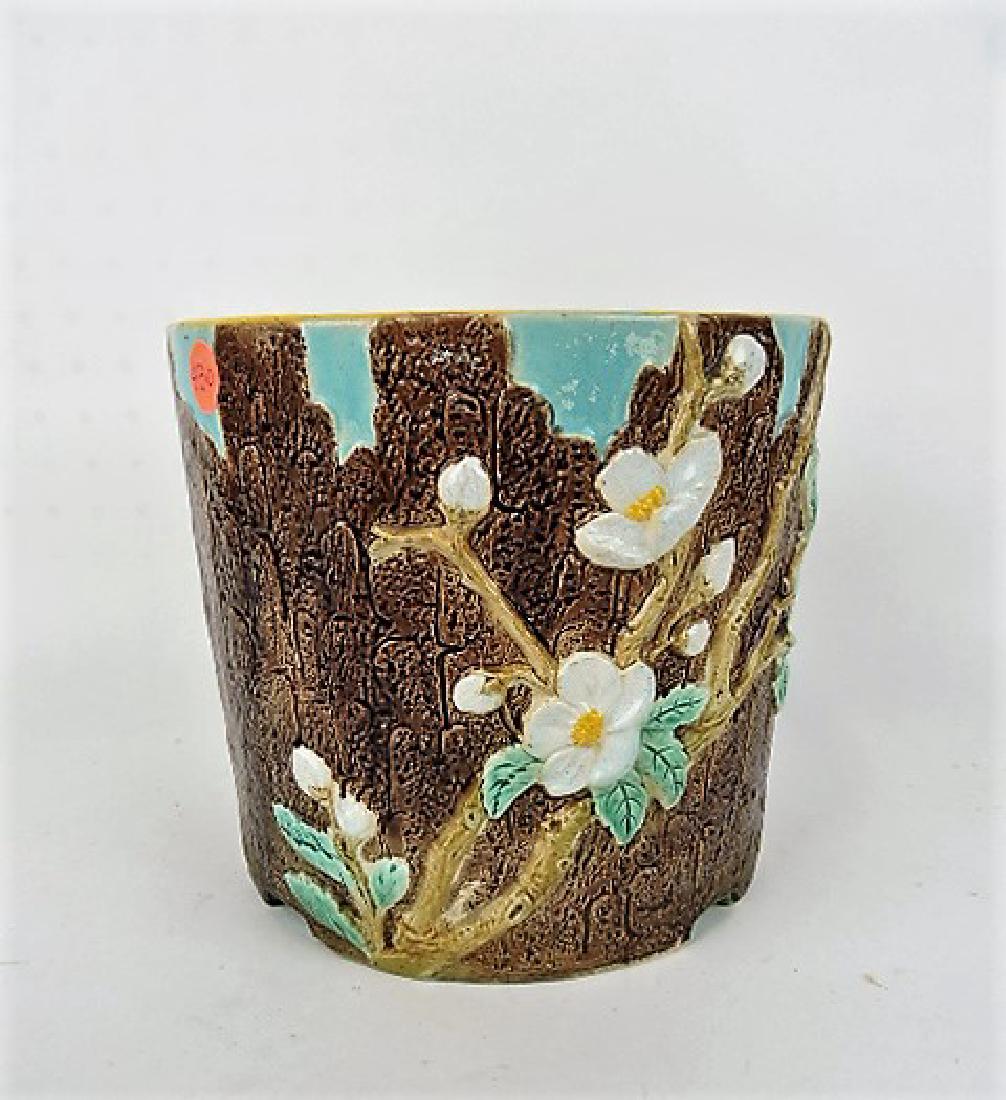 Holdcroft majolica rustic jardiniere 7 1/2" (1 of 1)