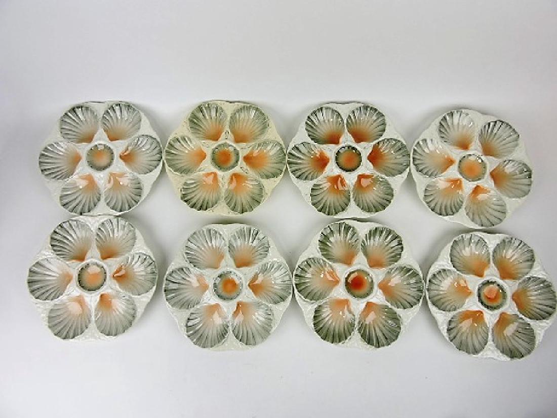 Sarreguemines set of 8 - 9 1/2" oyster plates: .