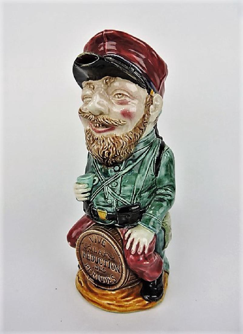 French majolica figural pitcher of Drunken Sailor (1 of 1)