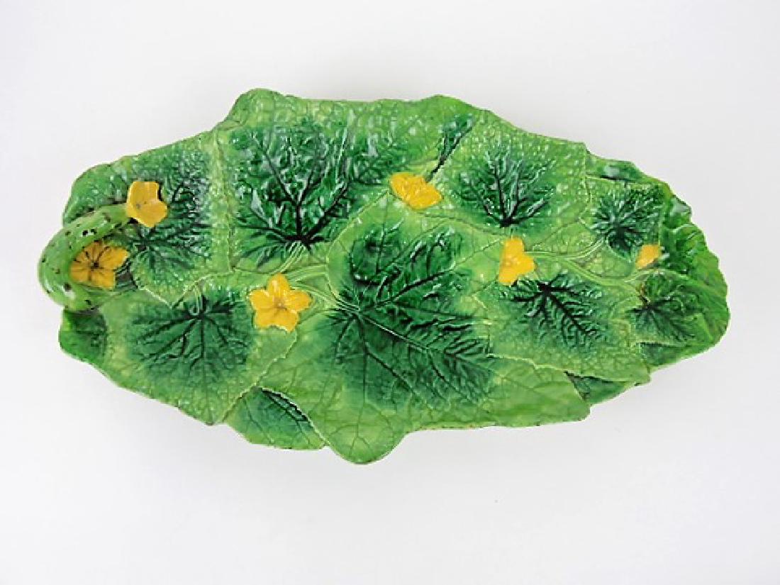 George Jones majolica tray with pickle handle, (1 of 1)