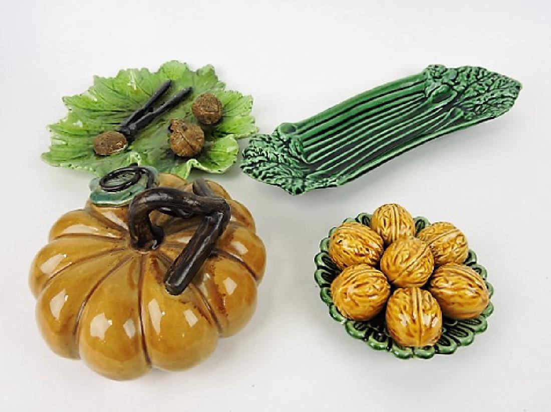 Majolica lot of 4 assorted items, various (1 of 1)