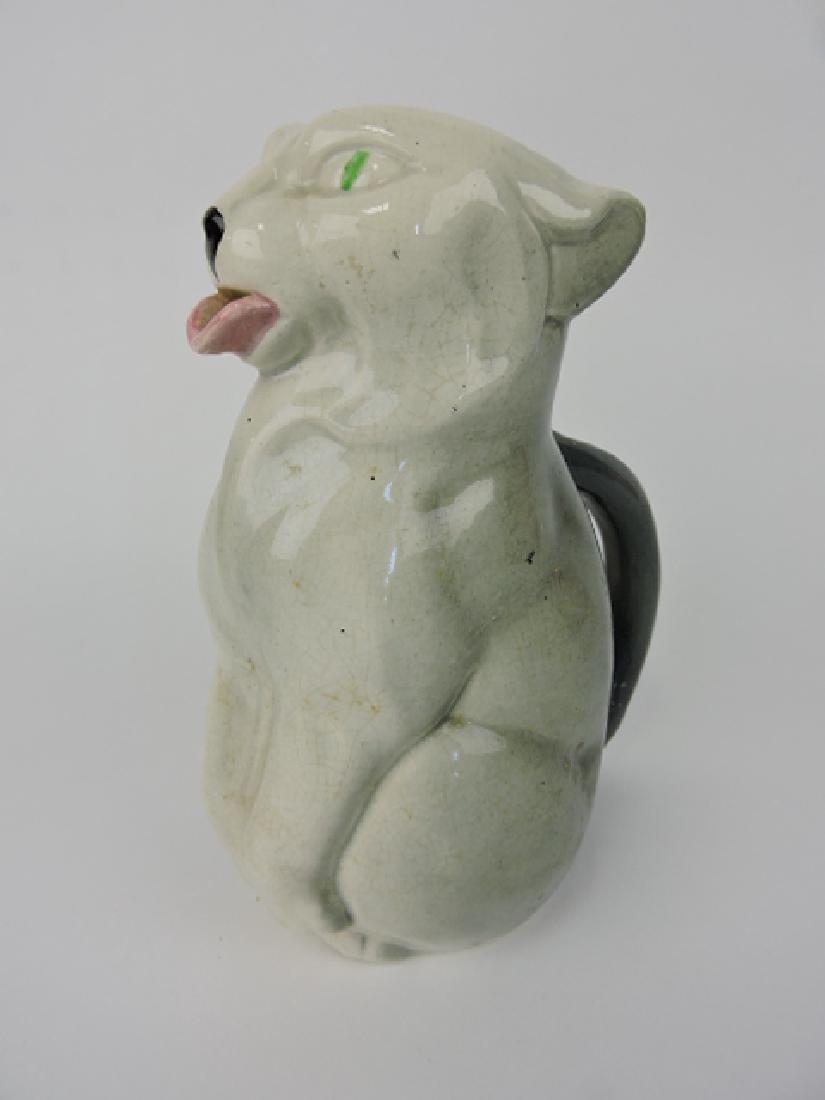 Sarreguemines majolica figural cat pitcher, minor (1 of 1)