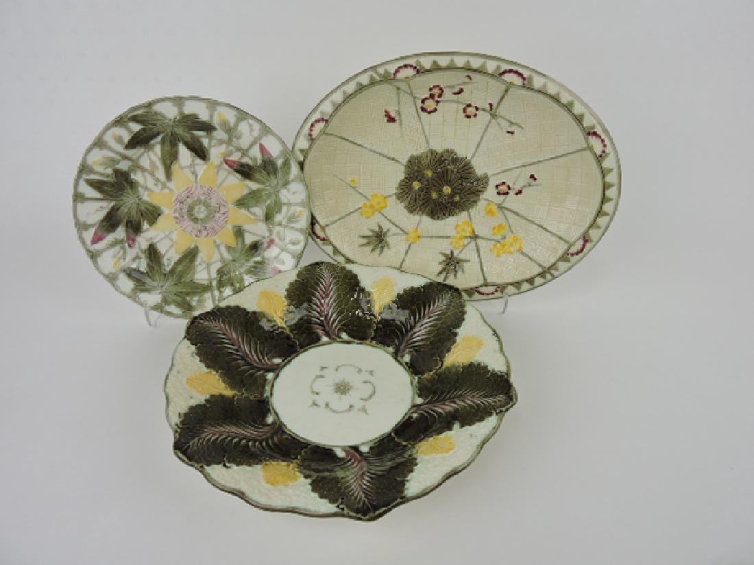 Wedgwood majolica Argenta lot of 3-passion flower (1 of 1)