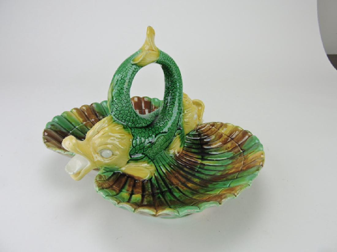 Majolica large double shell server with double (1 of 1)