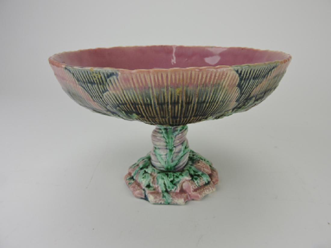 Etruscan majolica shell and seaweed rare compote, (1 of 1)