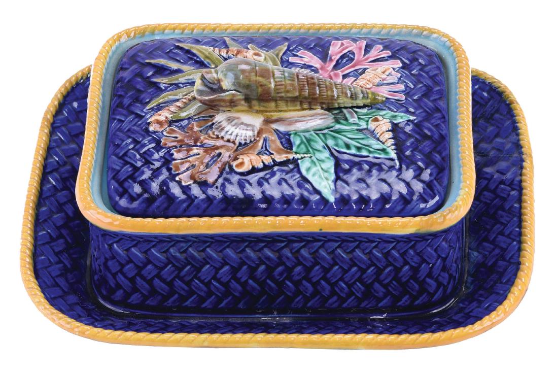 17. Wedgwood Majolica Sardine Dish c.1875, (1 of 1)