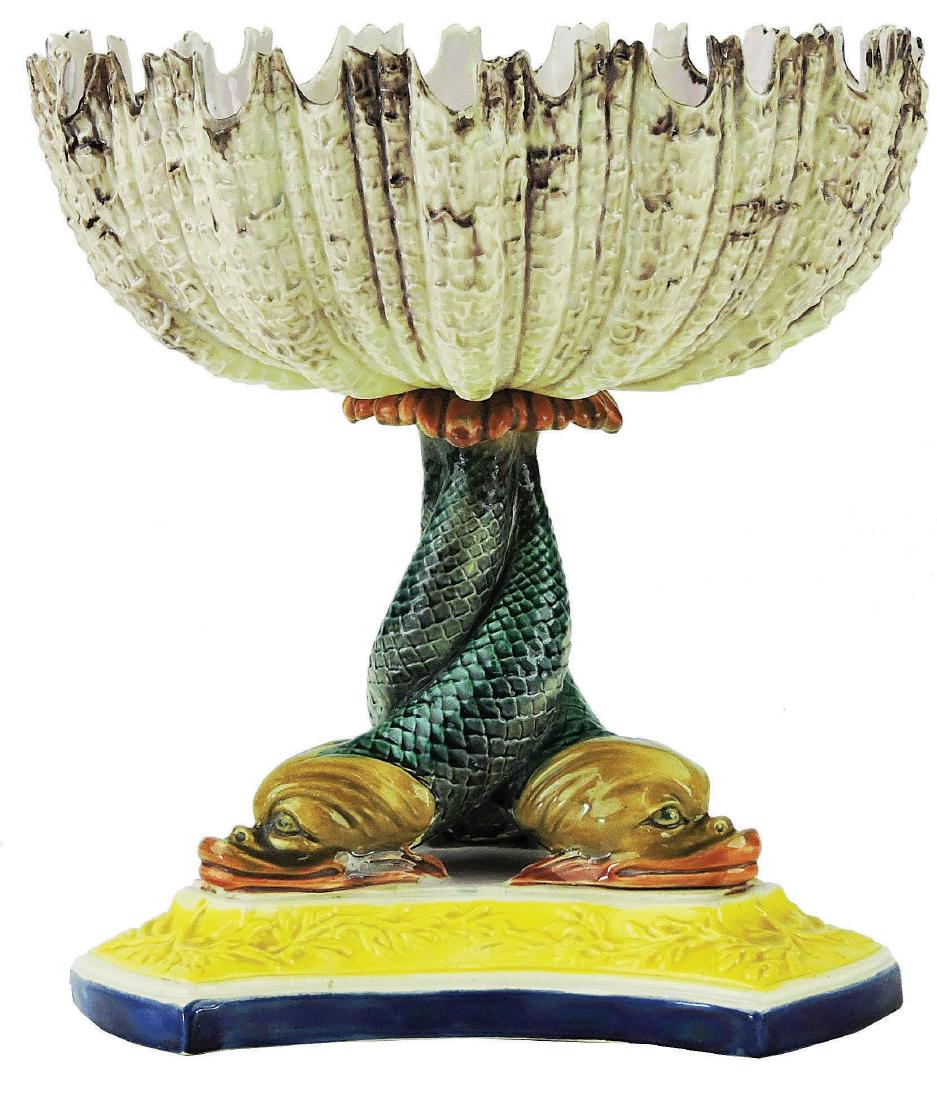 Royal Worcester Majolica Sweetmeat dish c.1865 (1 of 1)