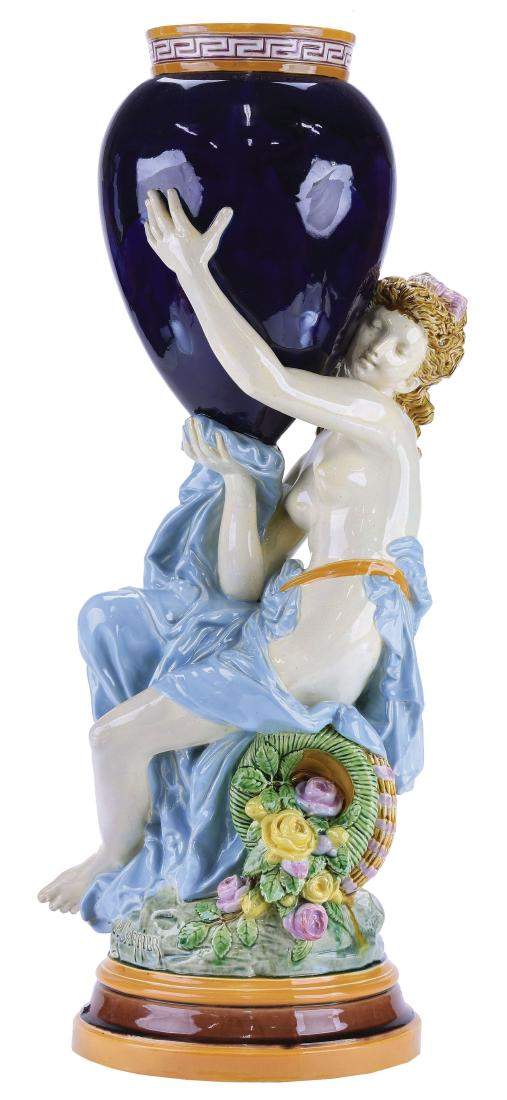 Very Rare, Large Minton Majolica Vase c.1870 (1 of 1)