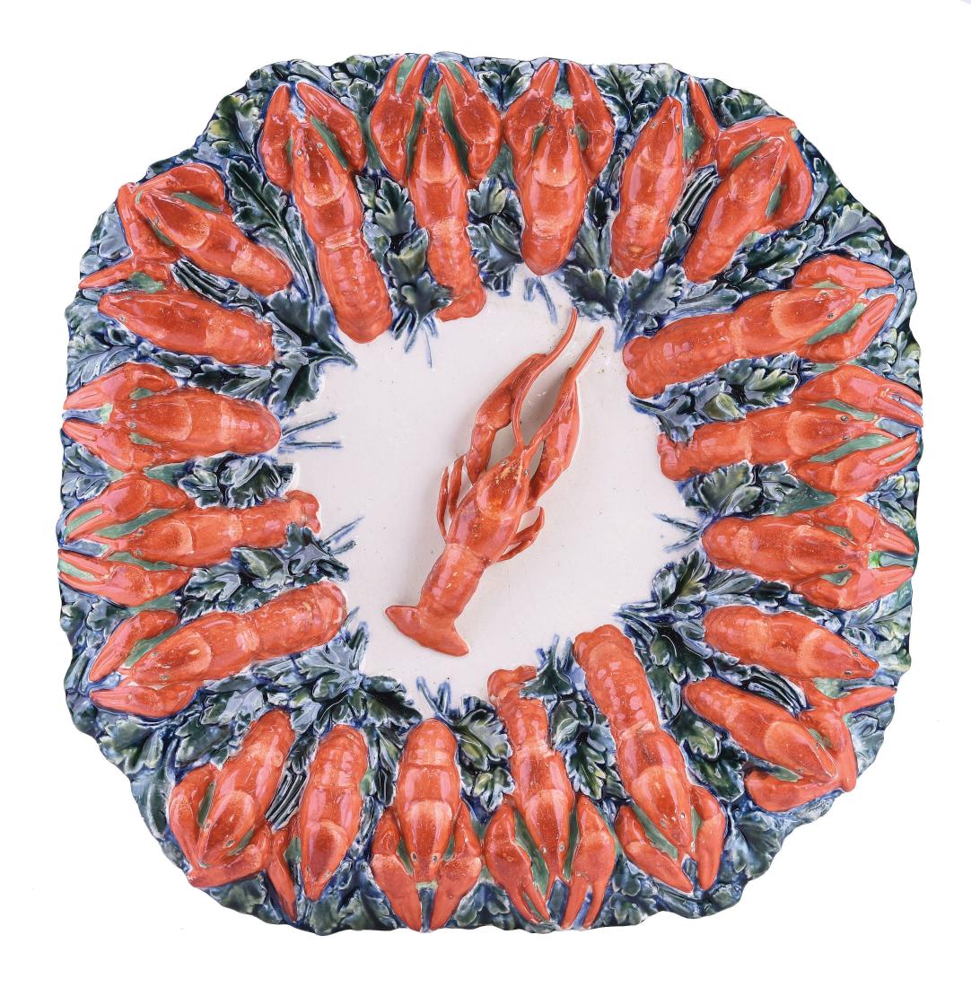 Longchamp Majolica Crayfish Platter, c.1890 (1 of 1)