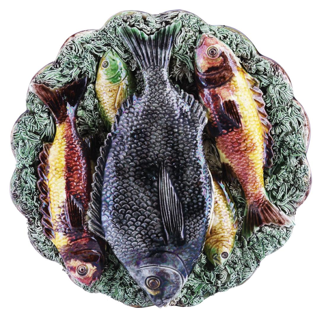 Jose Francisco de Souza Majolica Palissy Plaque (1 of 1)