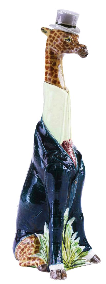 Very Rare Krause Majolica Giraffe Decanter c.1890" (1 of 1)