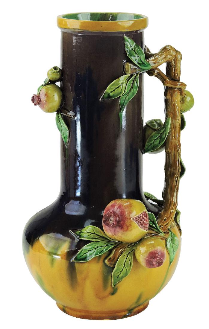 Minton Majolica  Oriental Style Pomegranate Vase, (1 of 1)