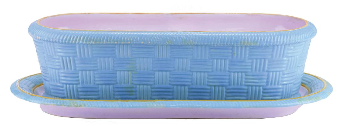 Rare Large Minton Majolica Basket Planter on Stand (1 of 1)