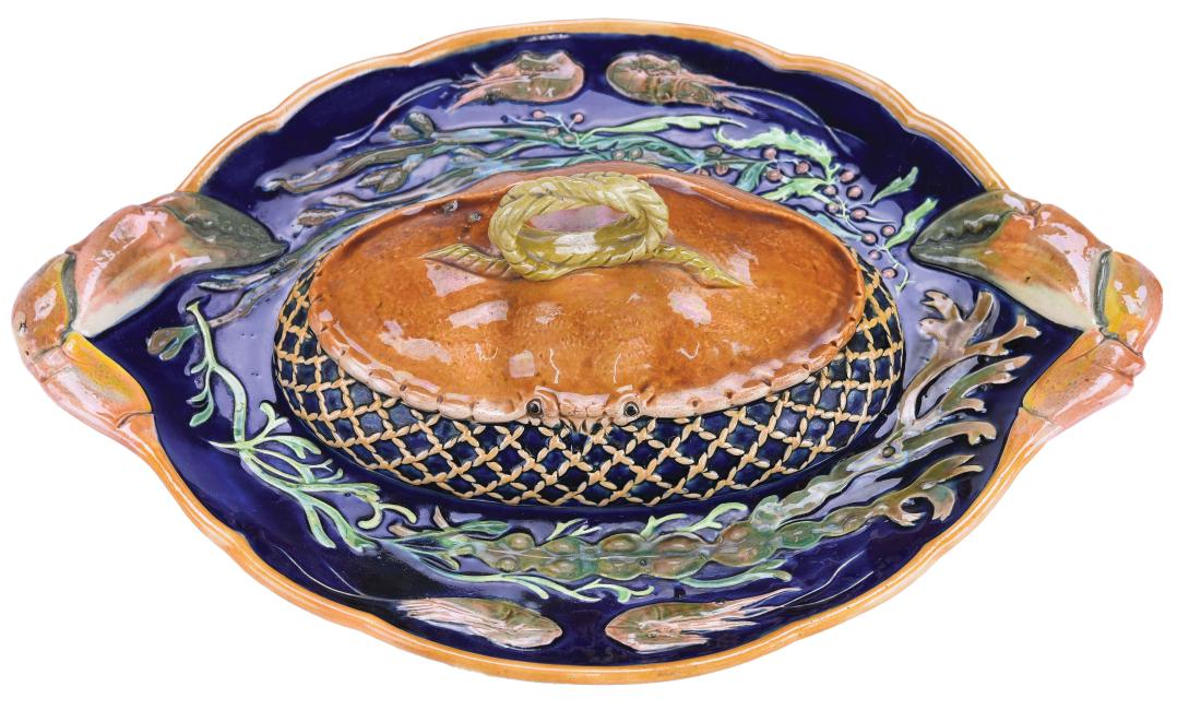 Rare Copeland Majolica Crab Tureen & Cover c.1865 (1 of 1)