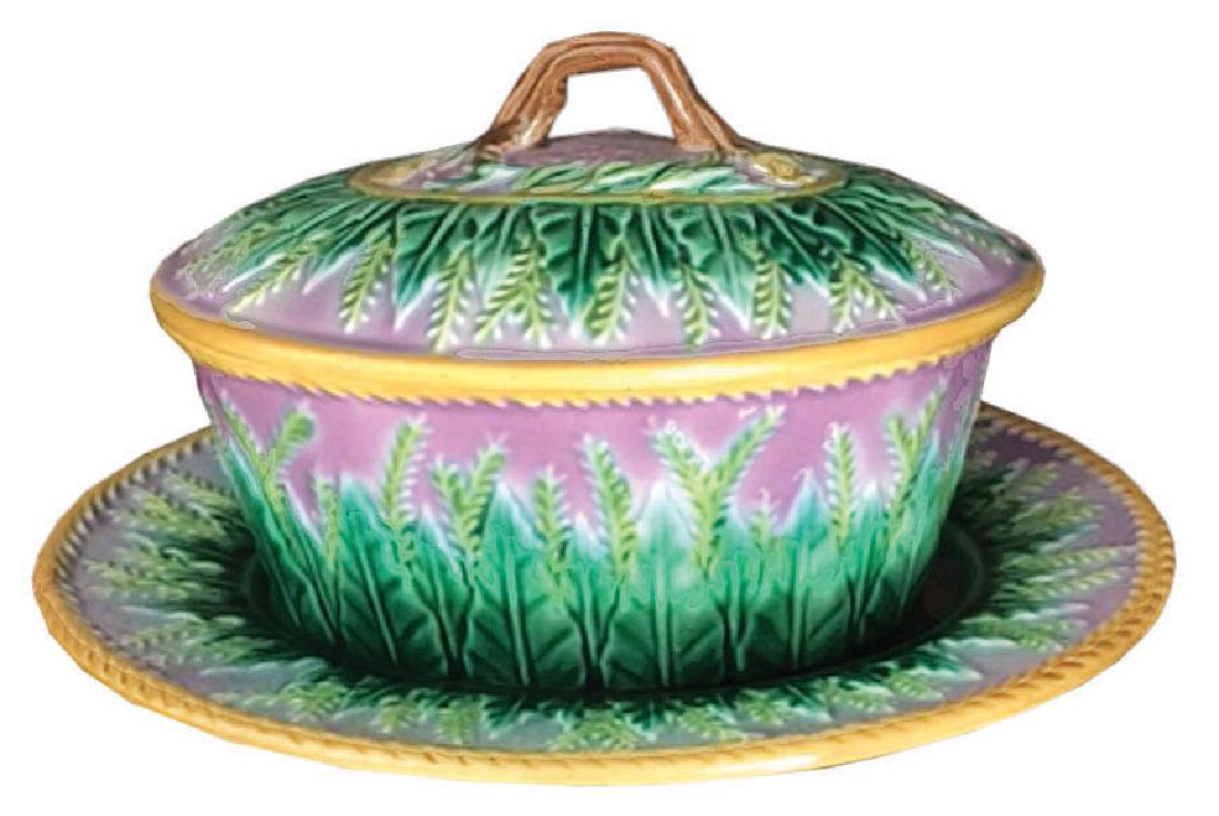 Rare George Jones Three Piece Majolica Acanthus (1 of 1)