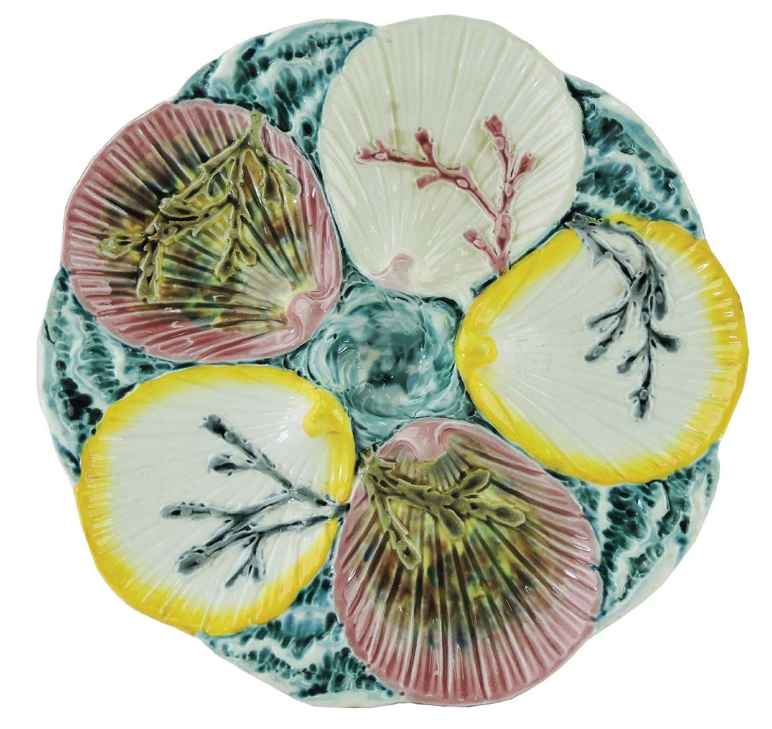 Wedgwood Majolica Argenta Ocean Oyster Plate (1 of 1)