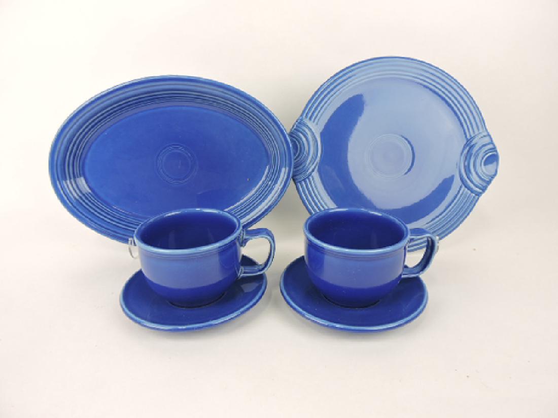 Fiesta Post 86 sapphire lot of 4 pcs: serving (1 of 1)