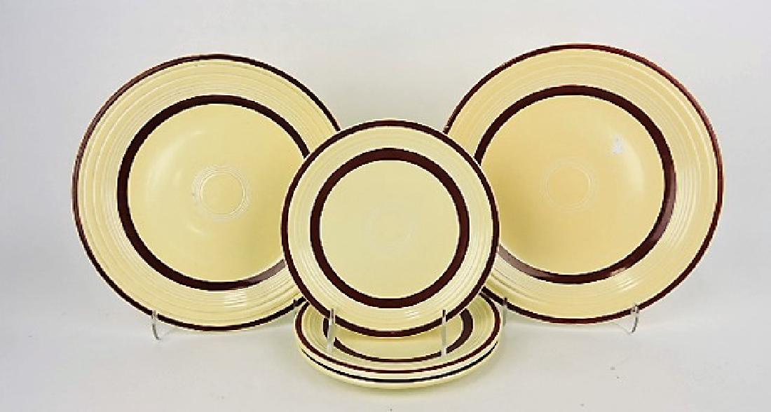 Fiesta lot of 2 - 10" and 3 - 7" ivory plates (1 of 1)