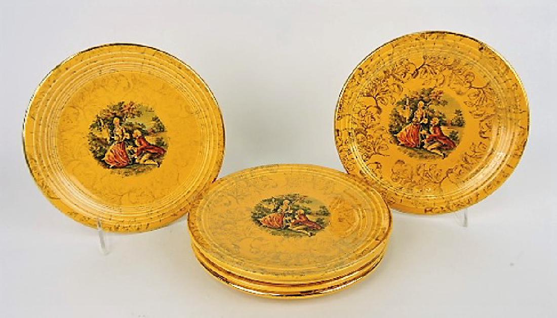 Fiesta yellow set of 6 - 7" plates with (1 of 1)