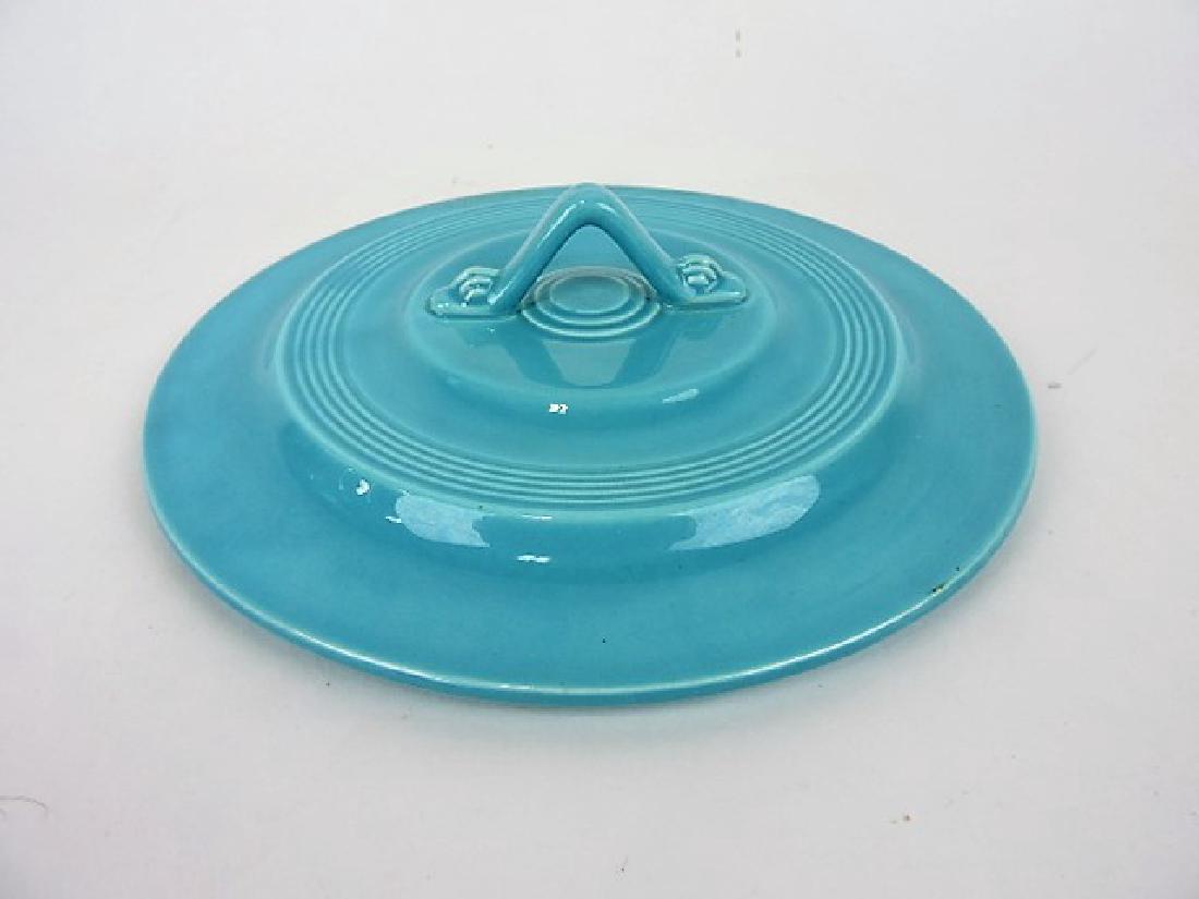 Fiesta Harlequin turquoise casserole lid (1 of 1)