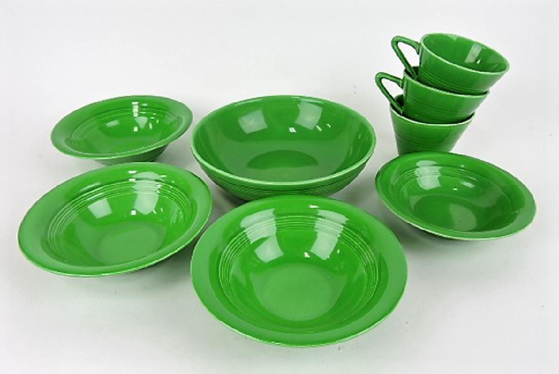 Fiesta Harlequin medium green lot of 8 (1 of 1)