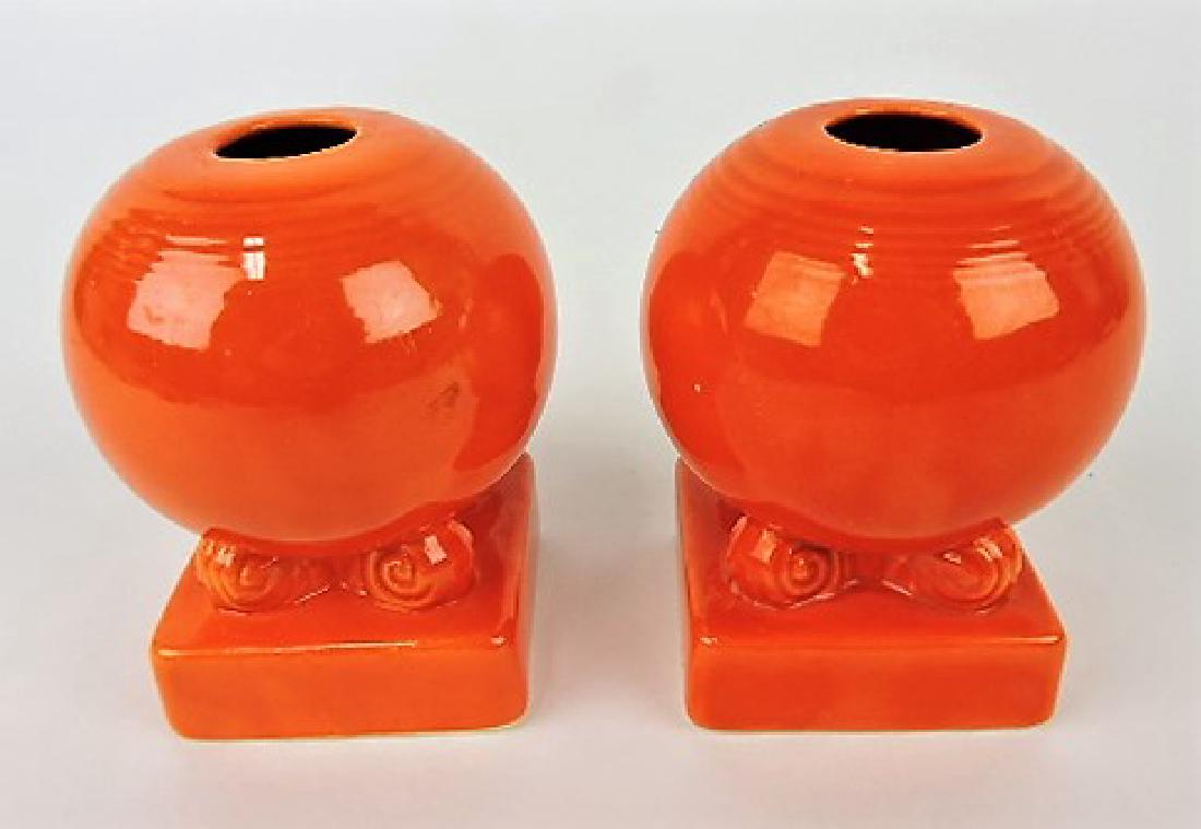 Fiesta bulb candle holders, pair, red (1 of 1)