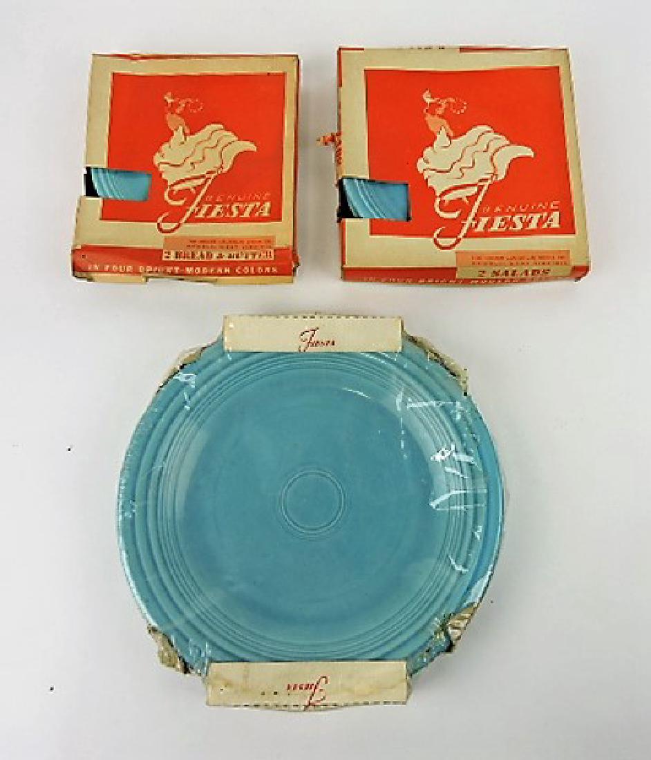 Fiesta plate group - 6" red and turquoise, (1 of 1)