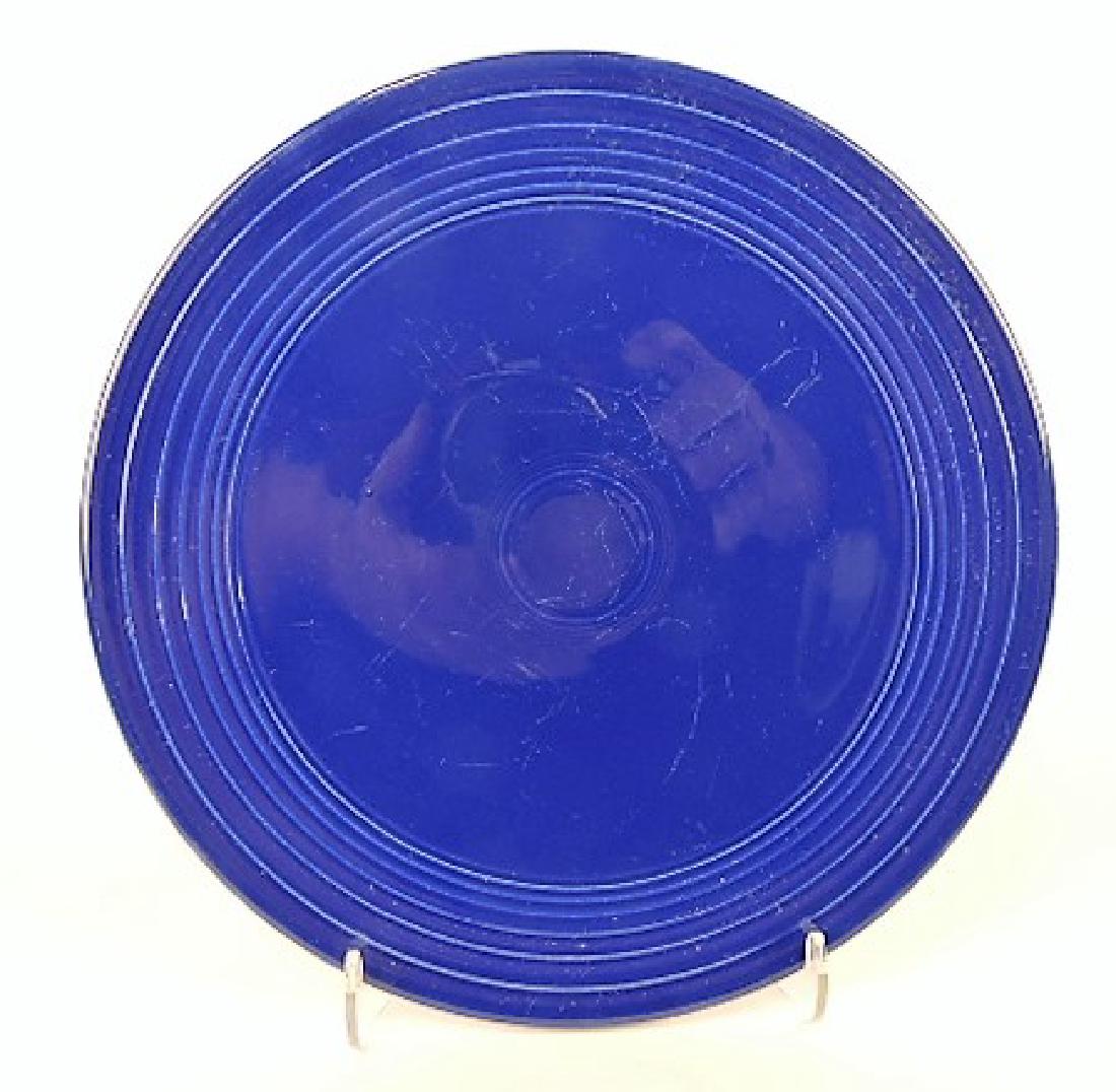 Fiesta cake plate, cobalt, minor surface (1 of 1)