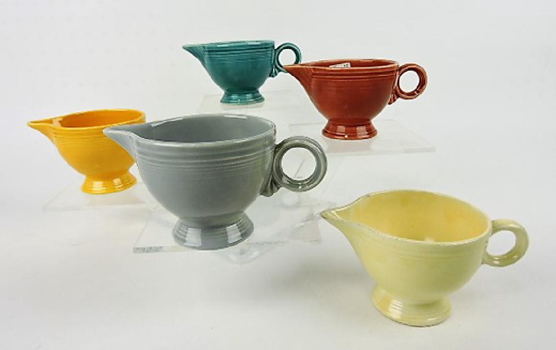 Fiesta creamer group, lot of 5 mixed colors: .