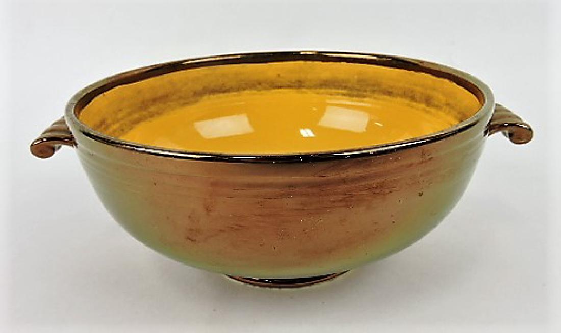 Fiesta casserole base, yellow with copper (1 of 3)