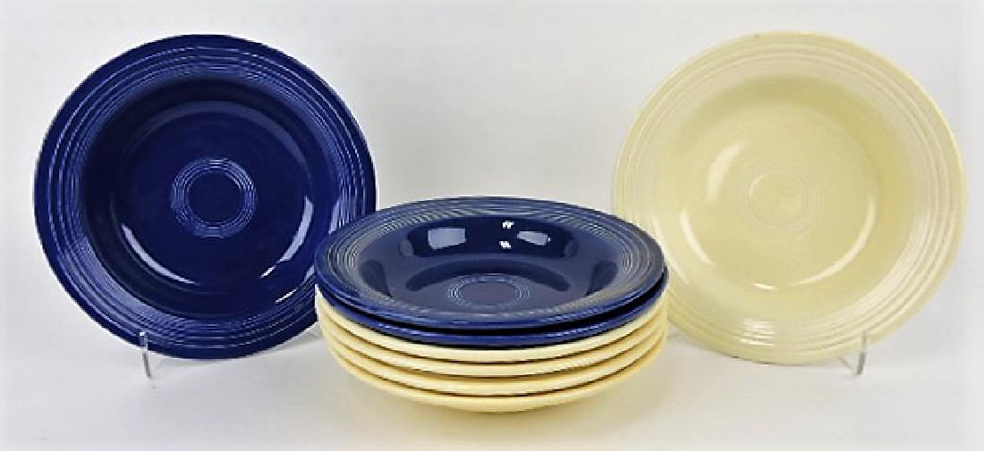 Fiesta deep plate group: 3 cobalt, 5 ivory (1 of 1)