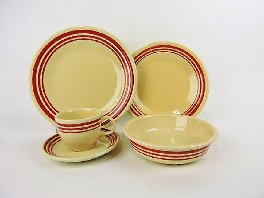 Fiesta Post 86 red stripe place setting, (1 of 1)