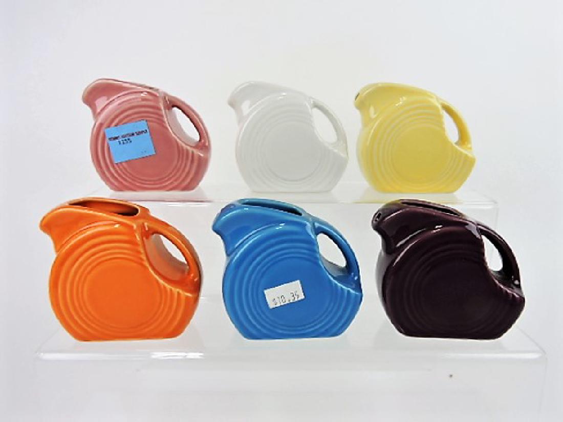 Fiesta Post 86 lot of 6 mini disk pitchers, (1 of 1)