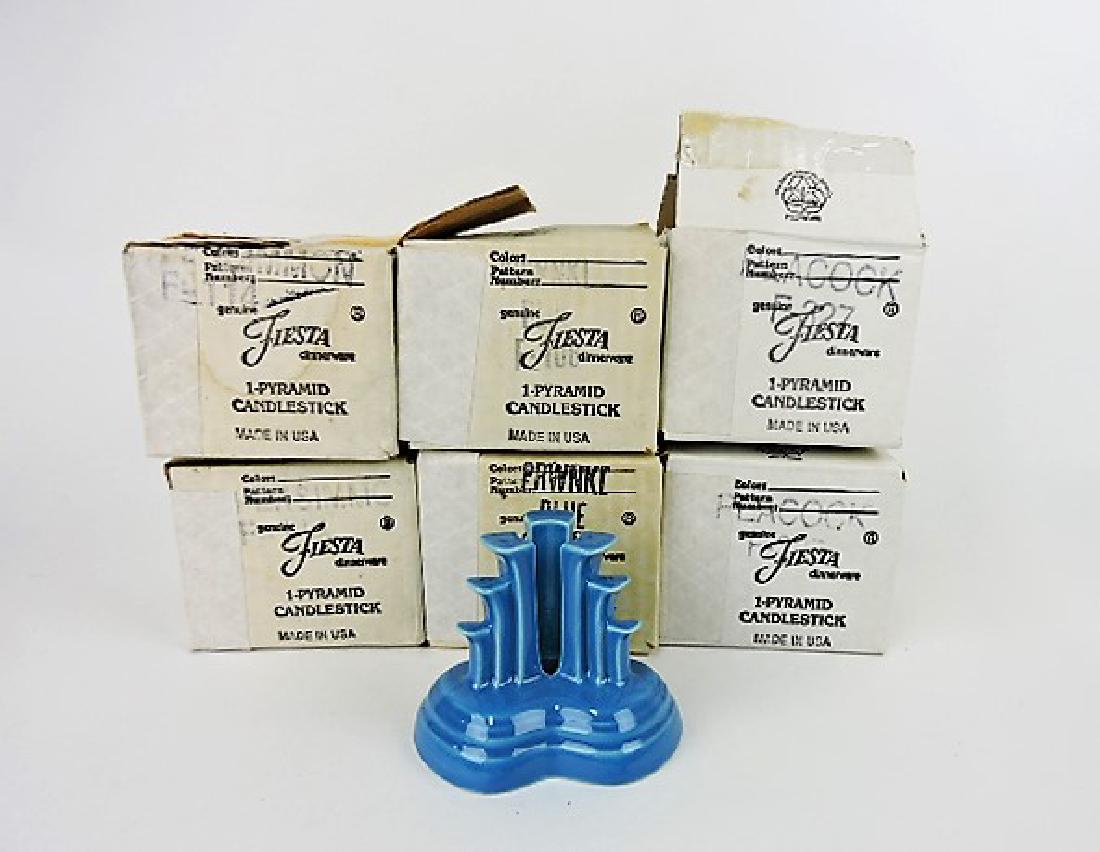 Fiesta Post 86 pyramid candle holders, (1 of 1)