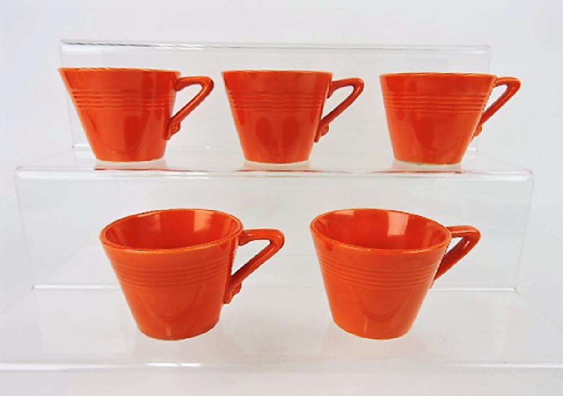Fiesta Harlequin lot of 5 red demitasse: cups