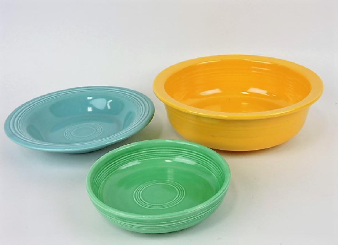 Fiesta bowl group; 9 1/2" yellow nappy, (1 of 1)