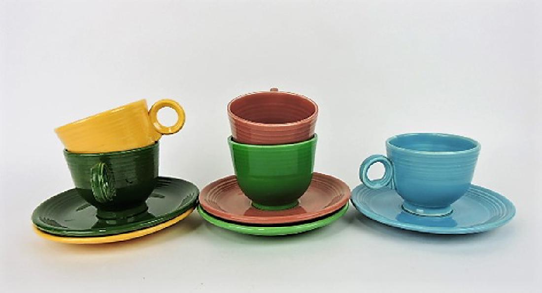Fiesta cup & saucer group; 5 mixed (1 of 1)